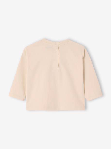 T-shirt bébé Noël motif traineau manches longues vanille - vertbaudet enfant 