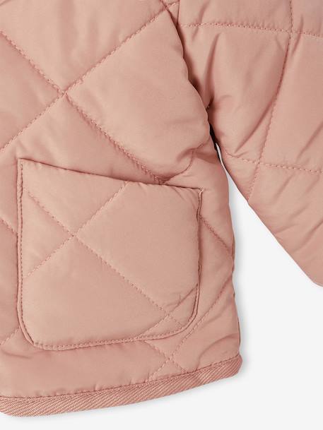 Doudoune bébé réversible vieux rose - vertbaudet enfant 