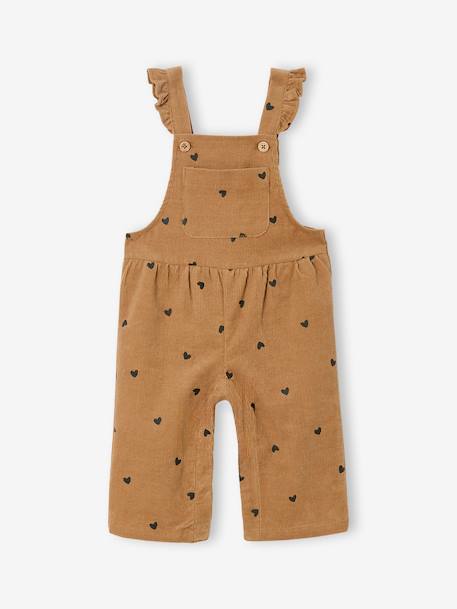 Ensemble bébé salopette imprimée et T-shirt manches longues caramel - vertbaudet enfant 