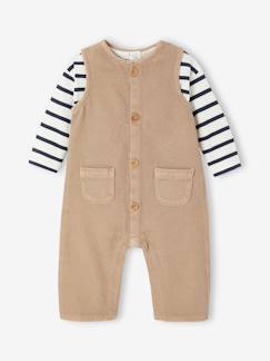 Bébé-Ensemble-Ensemble T-shirt + combinaison rayé