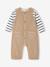 Ensemble T-shirt + combinaison rayé noix de pécan - vertbaudet enfant 