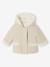 Manteau bébé en drap de laine irisé avec doublure en fausse fourrure beige chiné - vertbaudet enfant 
