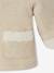 Manteau bébé en drap de laine irisé avec doublure en fausse fourrure beige chiné - vertbaudet enfant 