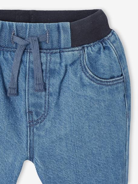 Jean bébé doublé avec taille élastiquée stone - vertbaudet enfant 