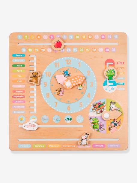 Calendrier éducatif en bois pour enfants Die Spiegelburg bois - vertbaudet enfant 