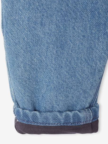 Jean bébé doublé avec taille élastiquée stone - vertbaudet enfant 