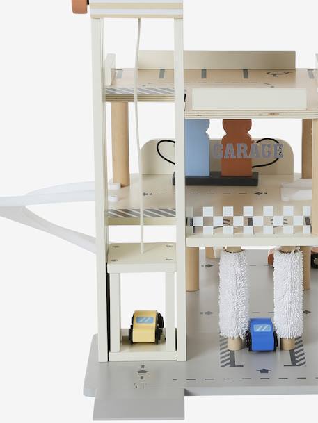 Garage 3 niveaux avec ascenseur en bois FSC® blanc - vertbaudet enfant 