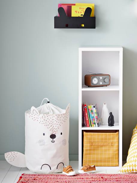 Panier à linge Renard des neiges Blanc - vertbaudet enfant 