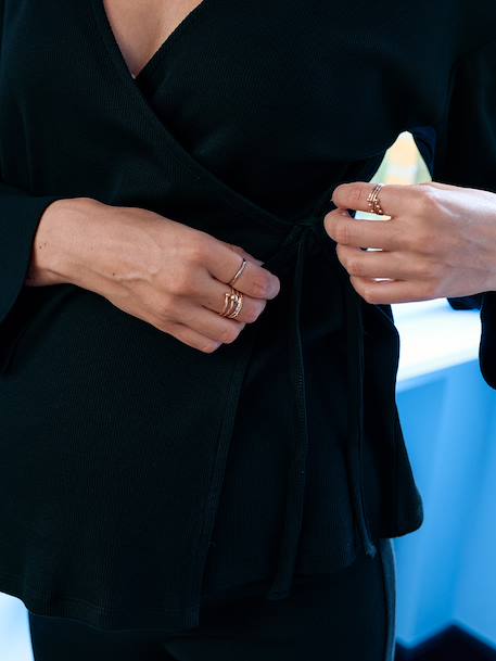 Ensemble de grossesse et allaitement 2 pièces en tricot noir - vertbaudet enfant 