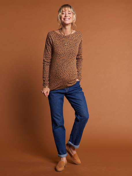 T-shirt léopard grossesse beige - vertbaudet enfant 