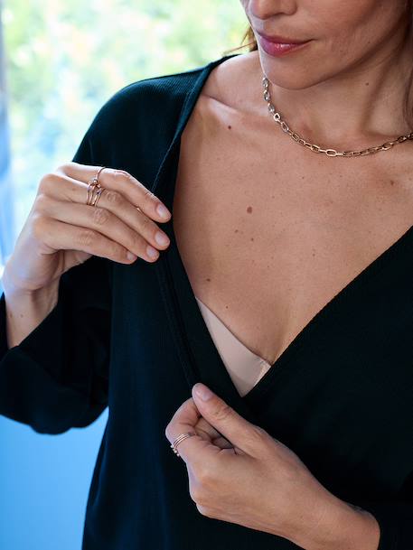 Ensemble de grossesse et allaitement 2 pièces en tricot noir - vertbaudet enfant 