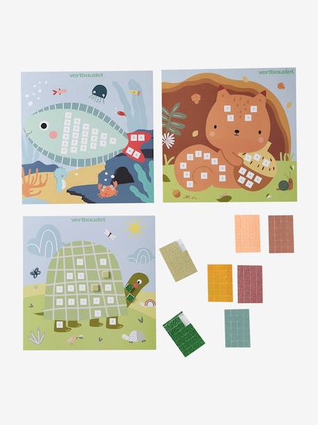 Set glitterstickers meerkleurig - vertbaudet enfant 