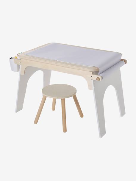 Tekentafel en bouwstenen van FSC®-hout wit - vertbaudet enfant 