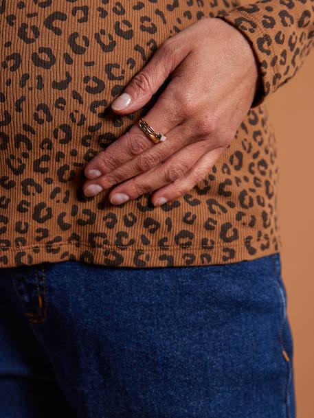 Zwangerschapsshirt met luipaardprint ENVIE DE FRAISE beige - vertbaudet enfant 