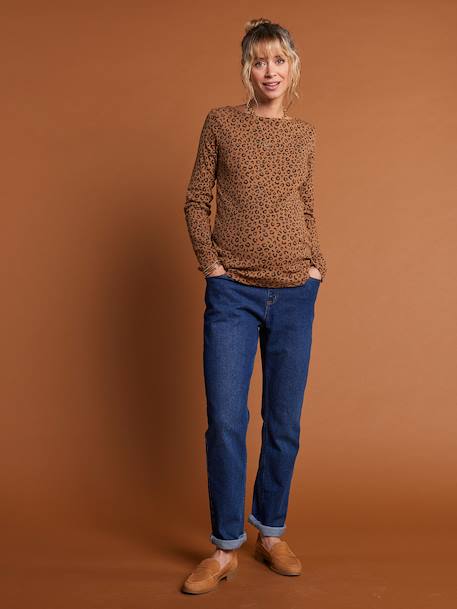 Zwangerschapsshirt met luipaardprint ENVIE DE FRAISE beige - vertbaudet enfant 