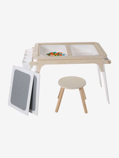 Table de dessin et briques de construction en bois FSC® blanc - vertbaudet enfant 