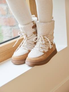 -Baskets voor meisjes, synthetisch, gevoerd, veter- en ritssluiting in boots-stijl, collectie voor de kleuterschool 