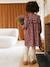 Robe fille flanelle imprimée fleurs prune - vertbaudet enfant 