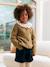 Gilet fille en maille mousseuse camel+olive - vertbaudet enfant 
