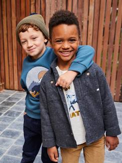 Jongens-Overhemd-Geruit hemd met flanellen voering voor jongens 