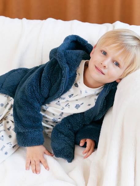 Veste Sherpa Nuit Garçon bleu nuit - vertbaudet enfant 