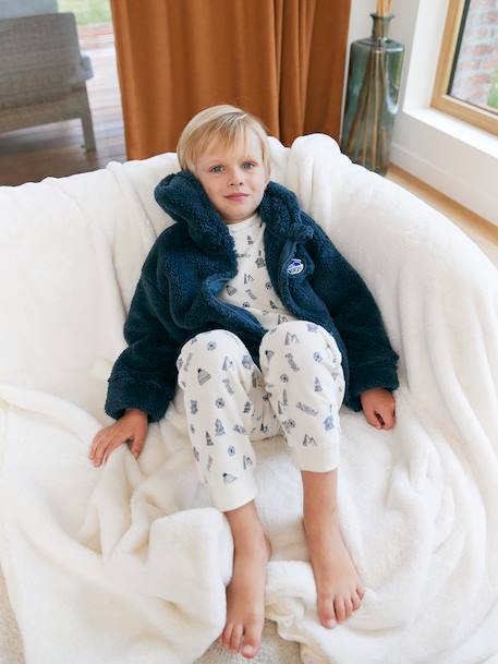 Veste Sherpa Nuit Garçon bleu nuit - vertbaudet enfant 