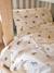 Bedset dekbedovertrek + kussensloop essentials voor kinderen WILD ANIMALS, met gerecycled katoen wit, bedrukt - vertbaudet enfant 