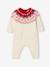 2-delige babyset met tricot babypakje + sokken in thema Kerst ecru - vertbaudet enfant 