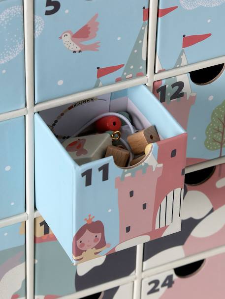 Calendrier de l'Avent avec jouets en bois FSC® bleu+bois+écru - vertbaudet enfant 