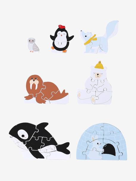 Evolutieve 3D-puzzels van FSC®-hout Banquise wit - vertbaudet enfant 