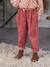 Pantalon fille velours forme loose bordeaux+chocolat+vieux rose - vertbaudet enfant 