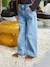 Jean fille large bleu moyen+denim black+denim brut+denim gris+stone - vertbaudet enfant 