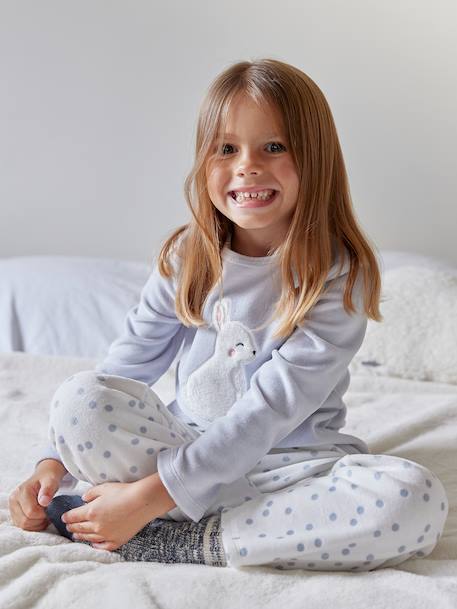 Fille-Pyjama, surpyjama-Pyjama fille velours lapin 