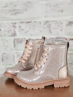Chaussures-Chaussures fille 23-38-Bottines enfant fille synthétique lacées et zippées