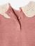 Pull bébé en maille avec col en crochet rose poudré - vertbaudet enfant 
