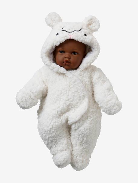 Combi-pilote en sherpa pour poupon blanc - vertbaudet enfant 