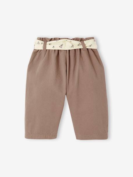 Broek baby meisjes elastische taille roest - vertbaudet enfant 