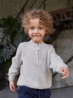 Jongens-Trui, vest, sweater-Sweater met col voor jongens 
