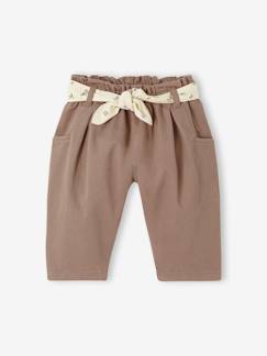 -Pantalon bébé fille taille élastiquée