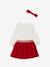 Ensemble bébé fille t-shirt jupon bandeau coffret cadeau noël rouge - vertbaudet enfant 