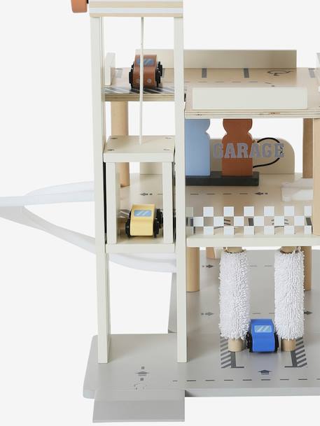 Garage 3 niveaux avec ascenseur en bois FSC® blanc - vertbaudet enfant 