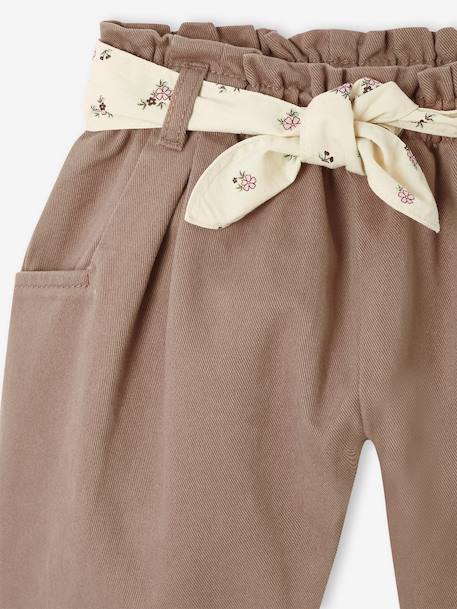 Broek baby meisjes elastische taille roest - vertbaudet enfant 