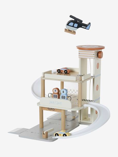 Garage 3 niveaux avec ascenseur en bois FSC® blanc - vertbaudet enfant 