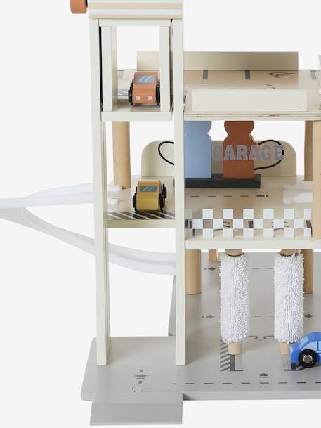 Garage 3 niveaux avec ascenseur en bois FSC® blanc - vertbaudet enfant 