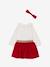Babyset voor babymeisjes, t-shirt, rok, heupband, kerstcadeauset rood - vertbaudet enfant 
