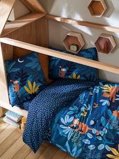 Linge de maison et décoration-Linge de lit enfant-Parure housse de couette enfant et taie d'oreiller JUNGLE NIGHT