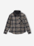 Chemise garçon réversible flanelle et velours anthracite - vertbaudet enfant 