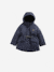 Parka met capuchon 3 in 1 meisjes parka + gewatteerde jas marineblauw+rozenhout - vertbaudet enfant 