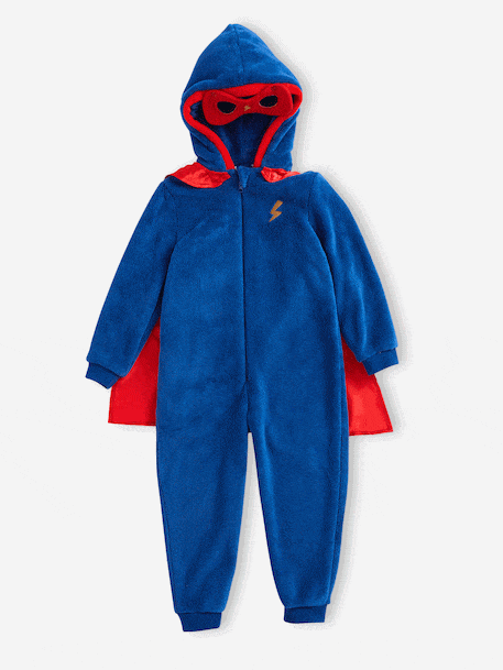 Surpyjama super héros : cape + masque détachable bleu roi - vertbaudet enfant 