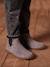 Boots enfant fille cuir zippées lot beige+marron+noir+taupe - vertbaudet enfant 